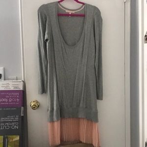 Pretty sweater dress with ruffle skirt